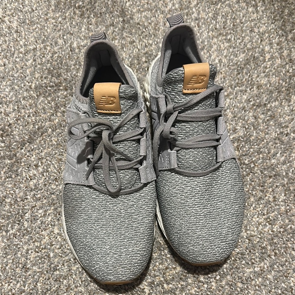 New Balance Womens Gray and Tan Sneakers